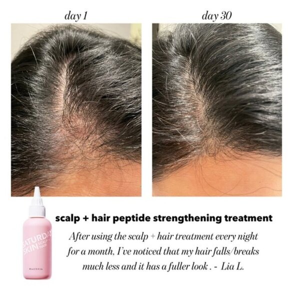 🆕 NWT Saturday Skin scalp + hair STRENGTHENING PEPTIDE TREATMENT 80 ml 2.7oz - Picture 2 of 10
